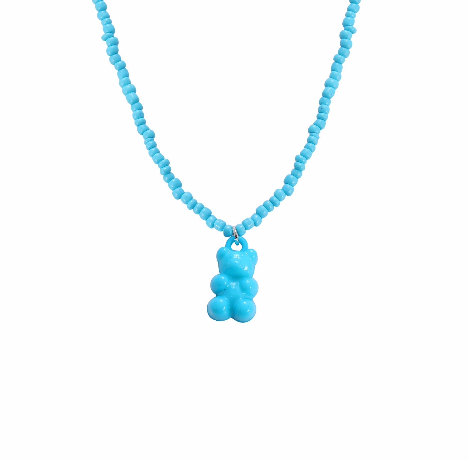 Wholesale Bear Candy Color Handmade Rice Beads Necklaces