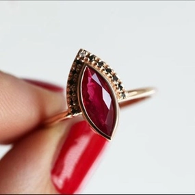 Wholesale Black Diamond Paved Alloy Rings