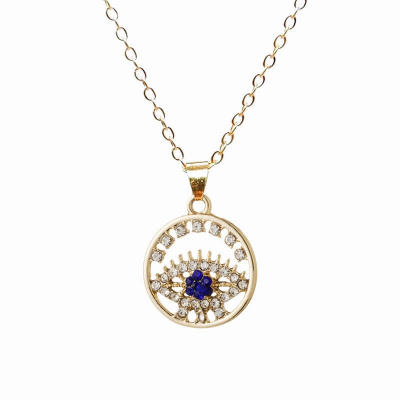 Wholesale Blue Eyes Pendant Alloy Necklaces