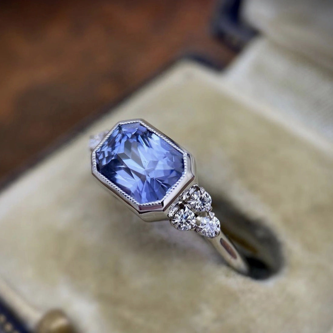 Wholesale Blue Gemstone Alloy Rings