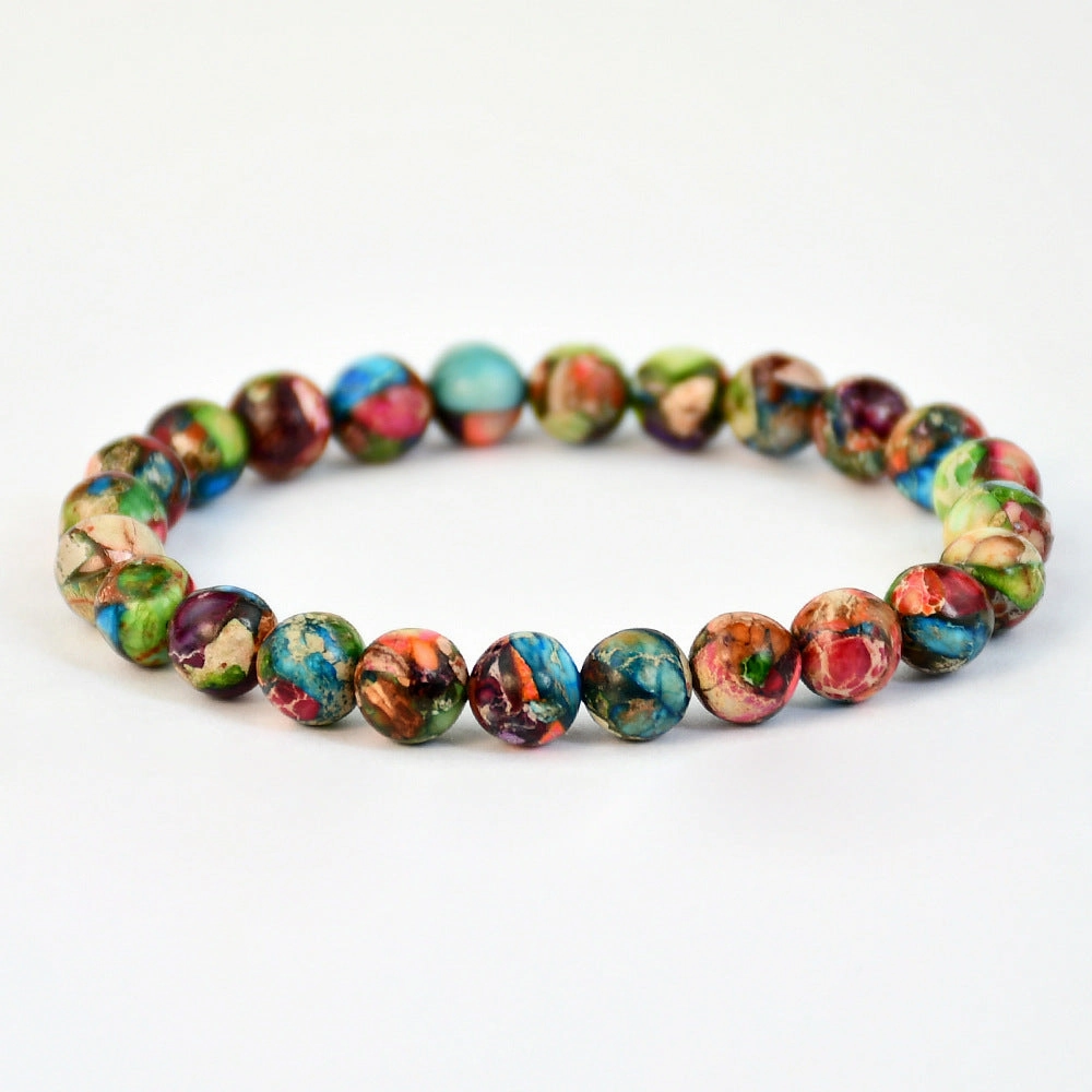 Wholesale bohemian beaded colorful emperor stone bracelet