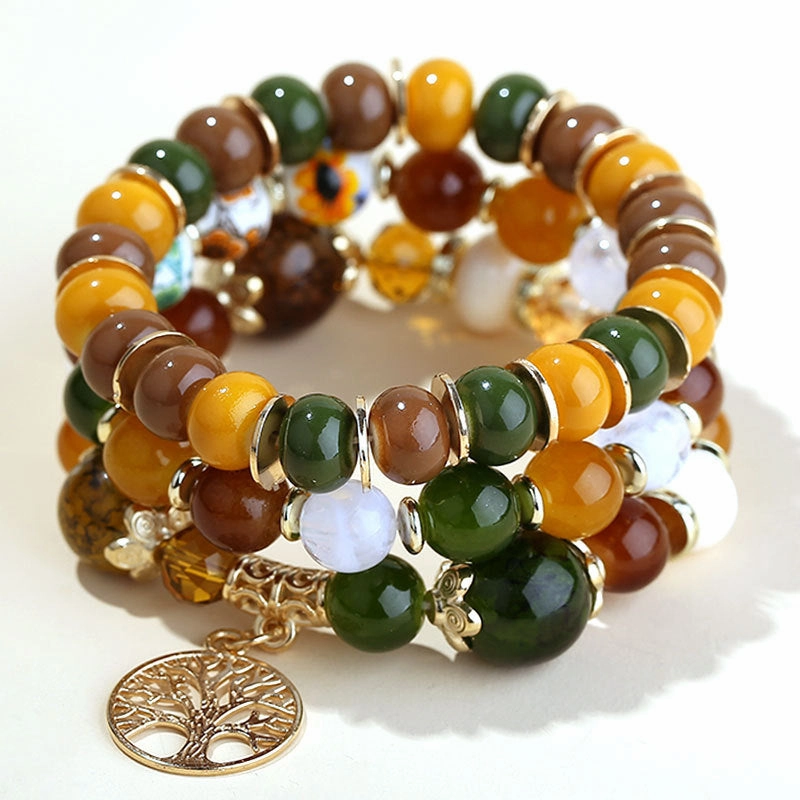 Wholesale Bohemian Ethnic Colorblock Alloy Bracelet