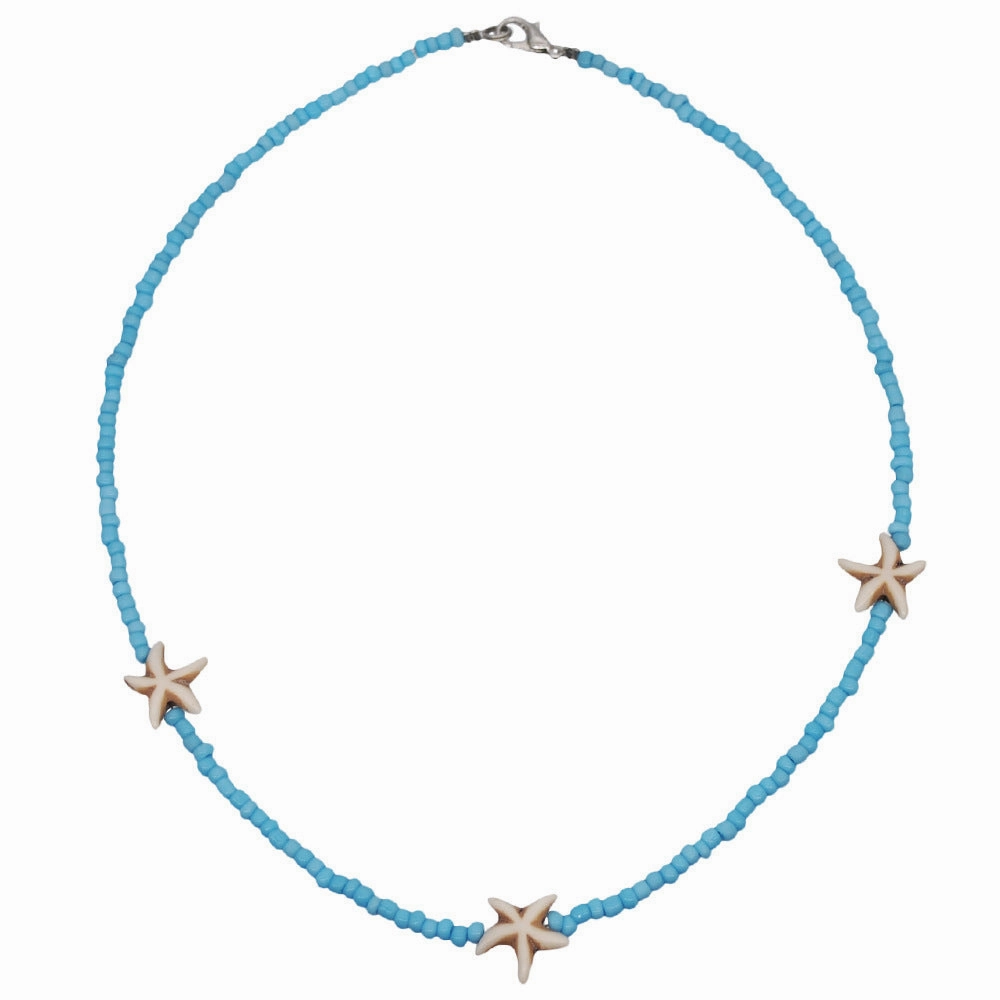 Wholesale Bohemian Flower Stacked Pearl Clavicle Necklace