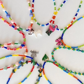 Wholesale Bohemian Love Butterfly Pearl Necklace