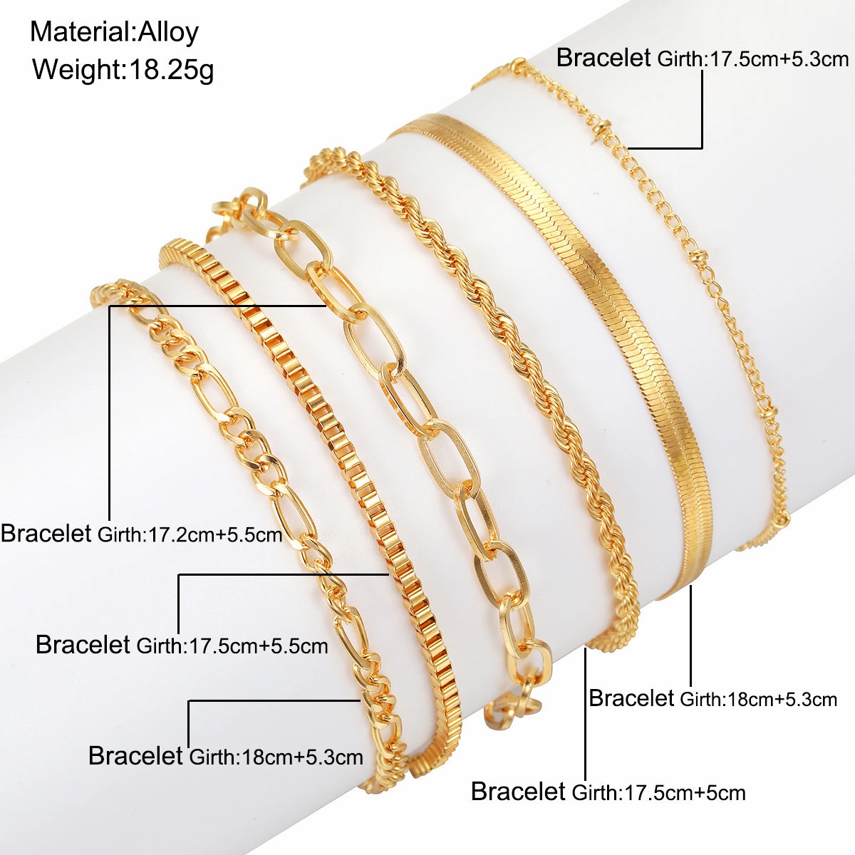 Wholesale Bohemian Metal Chain 6-Piece Set Multilayer Chain
