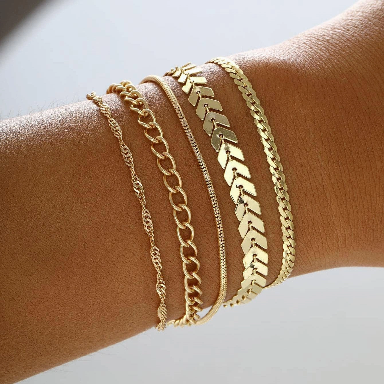 Wholesale Bohemian Metal Chain 6-Piece Set Multilayer Chain