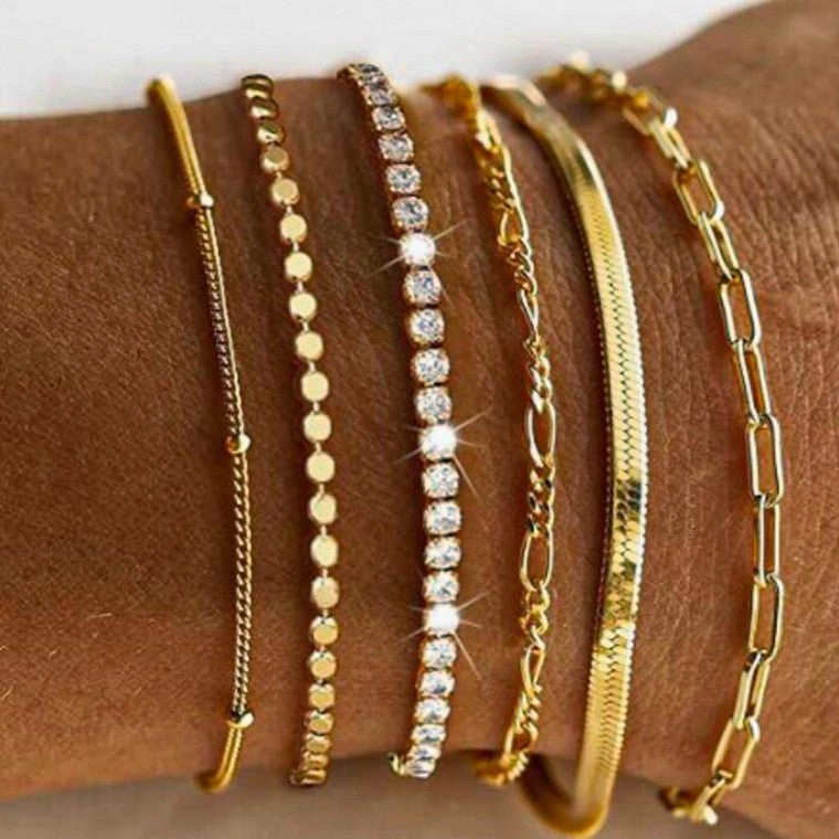 Wholesale Bohemian Metal Chain 6-Piece Set Multilayer Chain