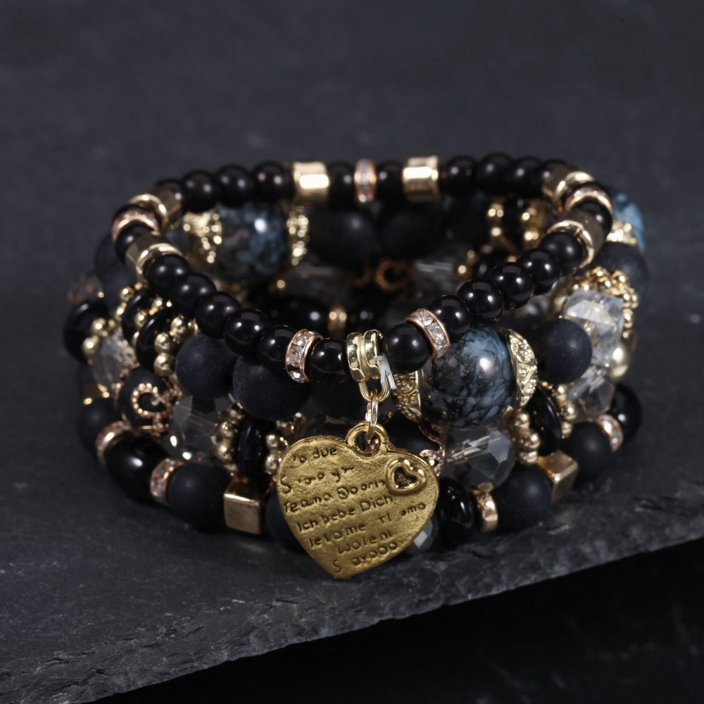 Wholesale Bohemian Ocean Style Candy Color Beaded Bracelet Set