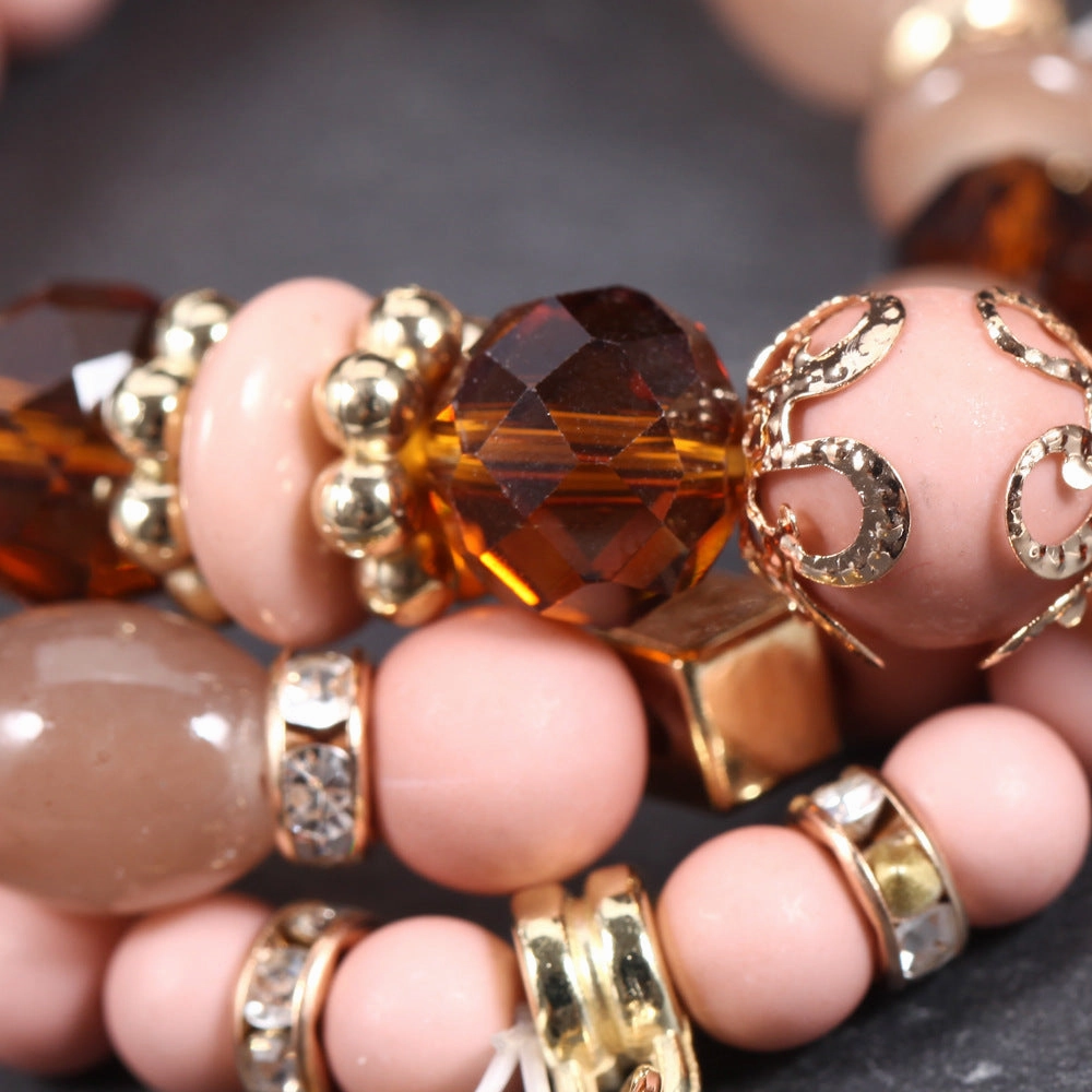 Wholesale Bohemian Ocean Style Candy Color Beaded Bracelet Set