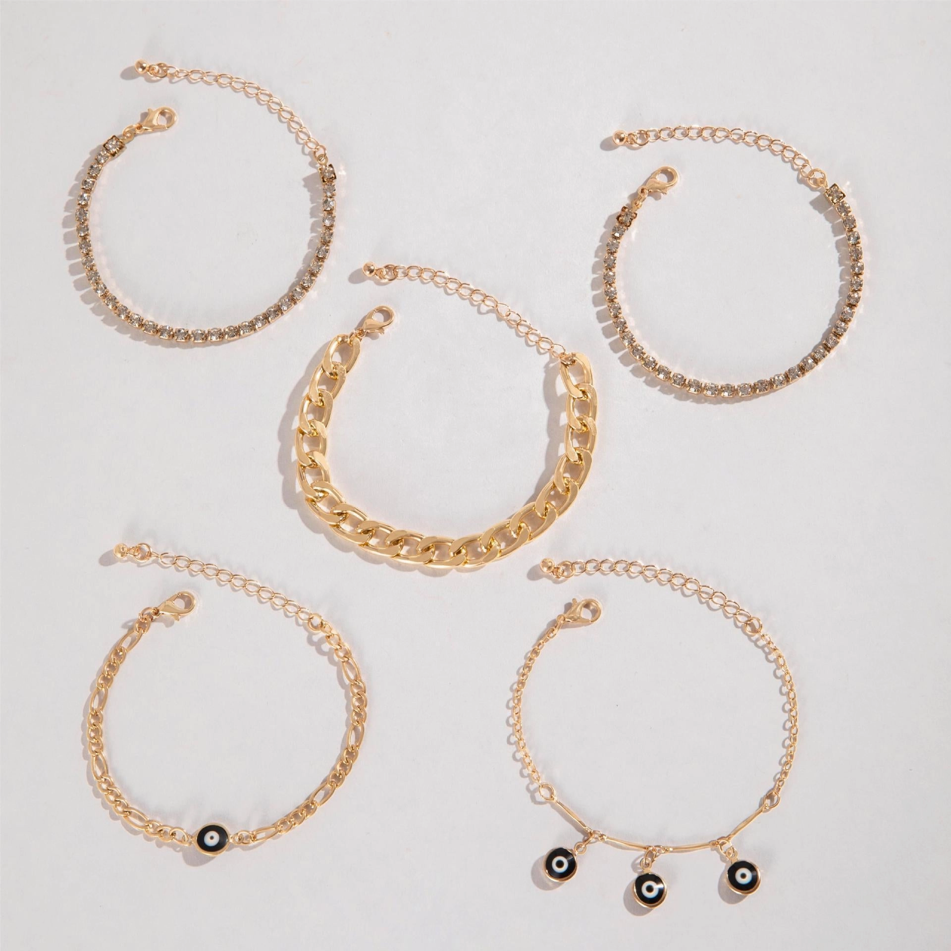 Wholesale Bohemian Personalized Evil Eye Bracelet Set