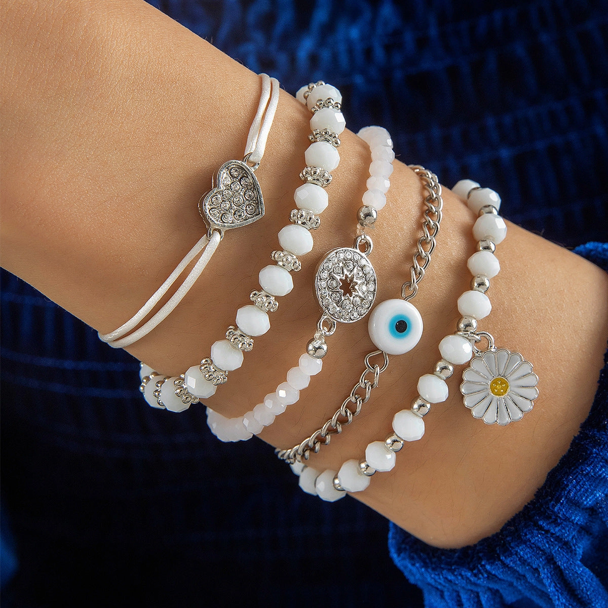 Wholesale Bohemian Personalized Evil Eye Bracelet Set