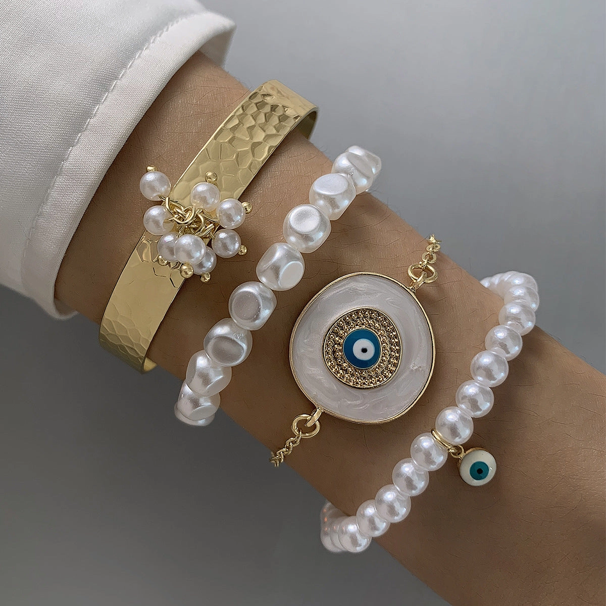 Wholesale Bohemian Personalized Evil Eye Bracelet Set