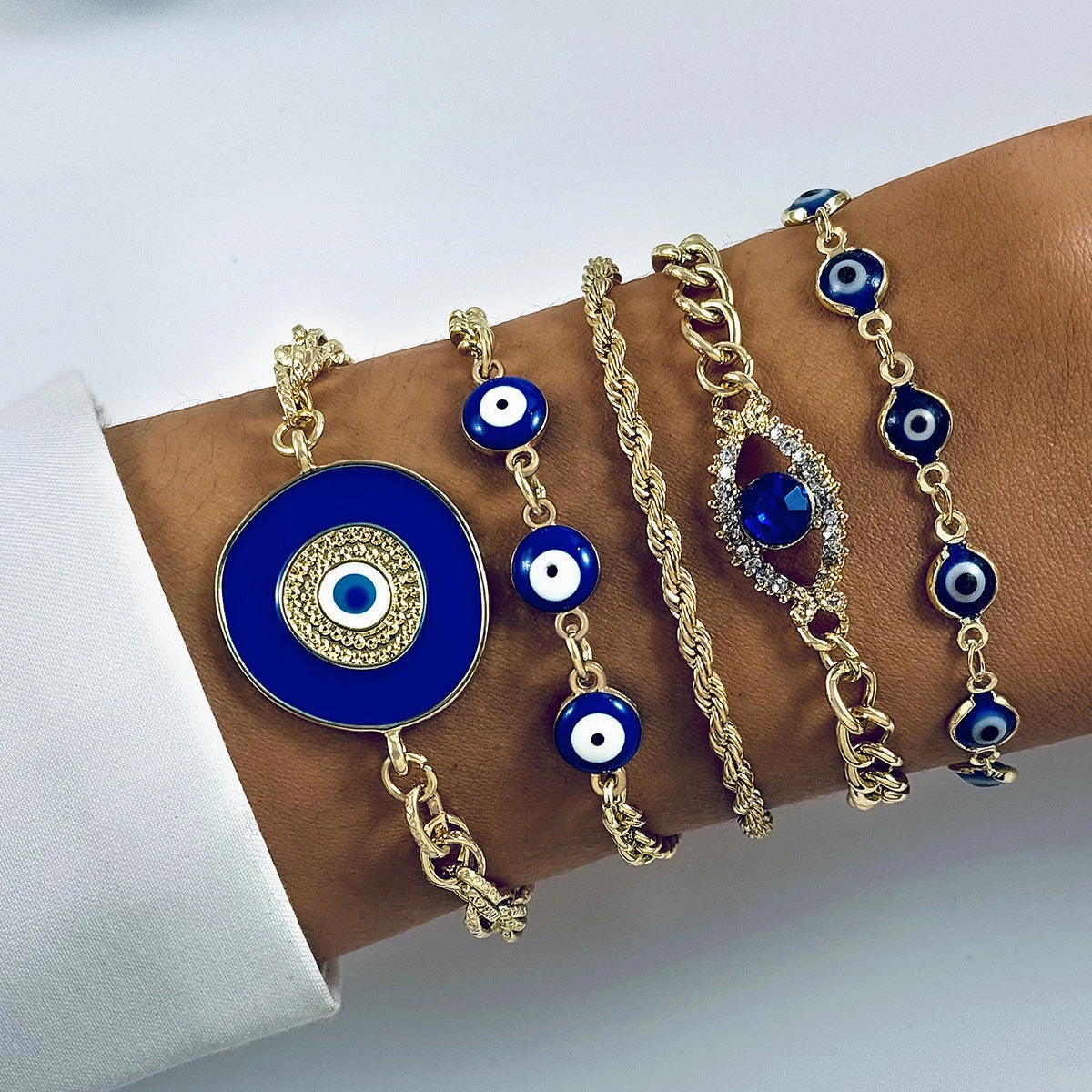 Wholesale Bohemian Personalized Evil Eye Bracelet Set