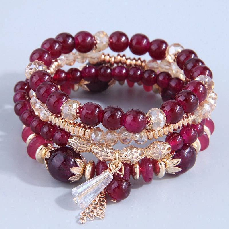 Wholesale Bohemian Tassel Braided Alloy Bracelet