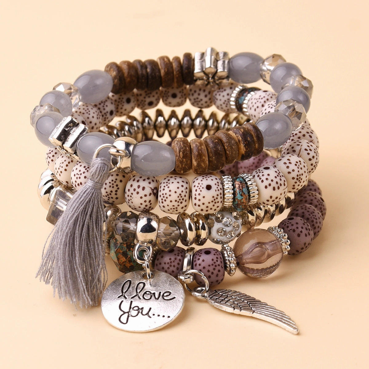 Wholesale Bohemian Turquoise Beaded Bracelet Set of 4