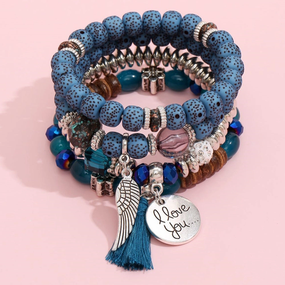 Wholesale Bohemian Turquoise Beaded Bracelet Set of 4