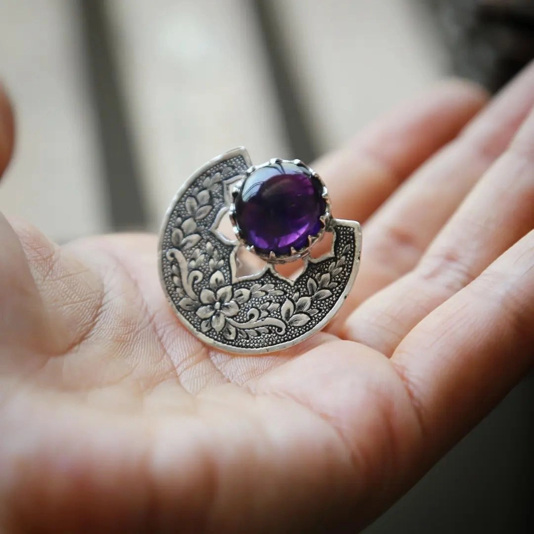 Wholesale Bohemian Vintage Gem Copper Rings