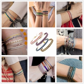 Wholesale Bohemian Woven Silk Thread Bracelet
