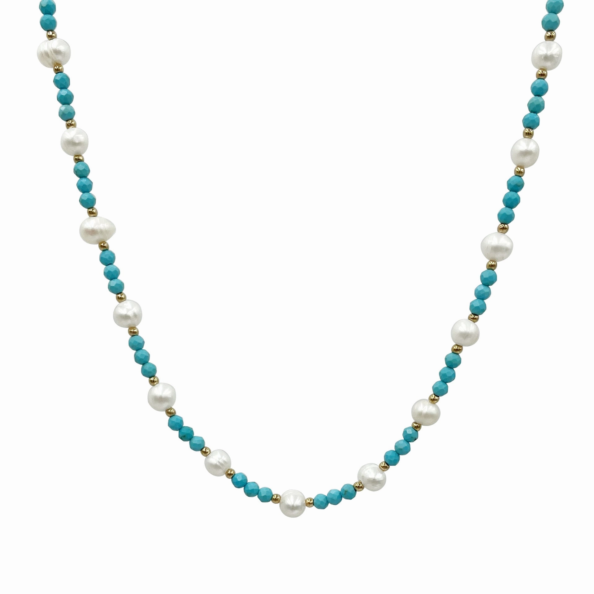 Wholesale Boho Colorful Natural Stone Natural Pearl Necklaces