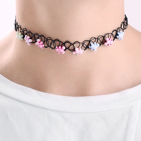 Wholesale Boho Floral Resin Necklaces