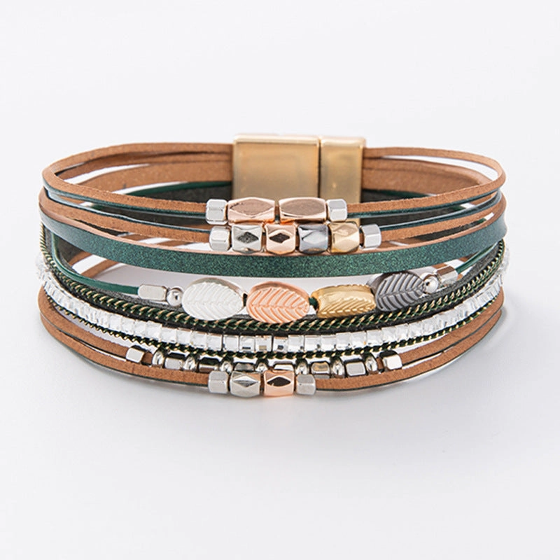 Wholesale Boho Leather Multi-layer Bracelet