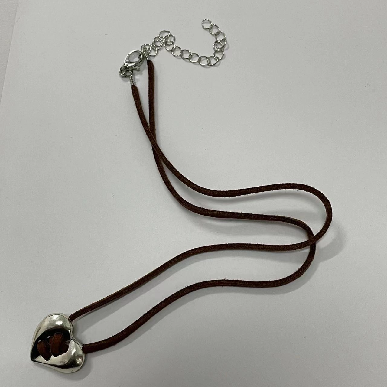 Wholesale Boho Wax Rope Heart Pendant Necklaces