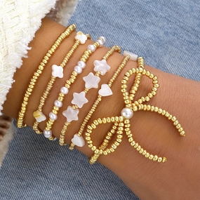 Wholesale Bow Pearl Bracelet 6-Piece Set
