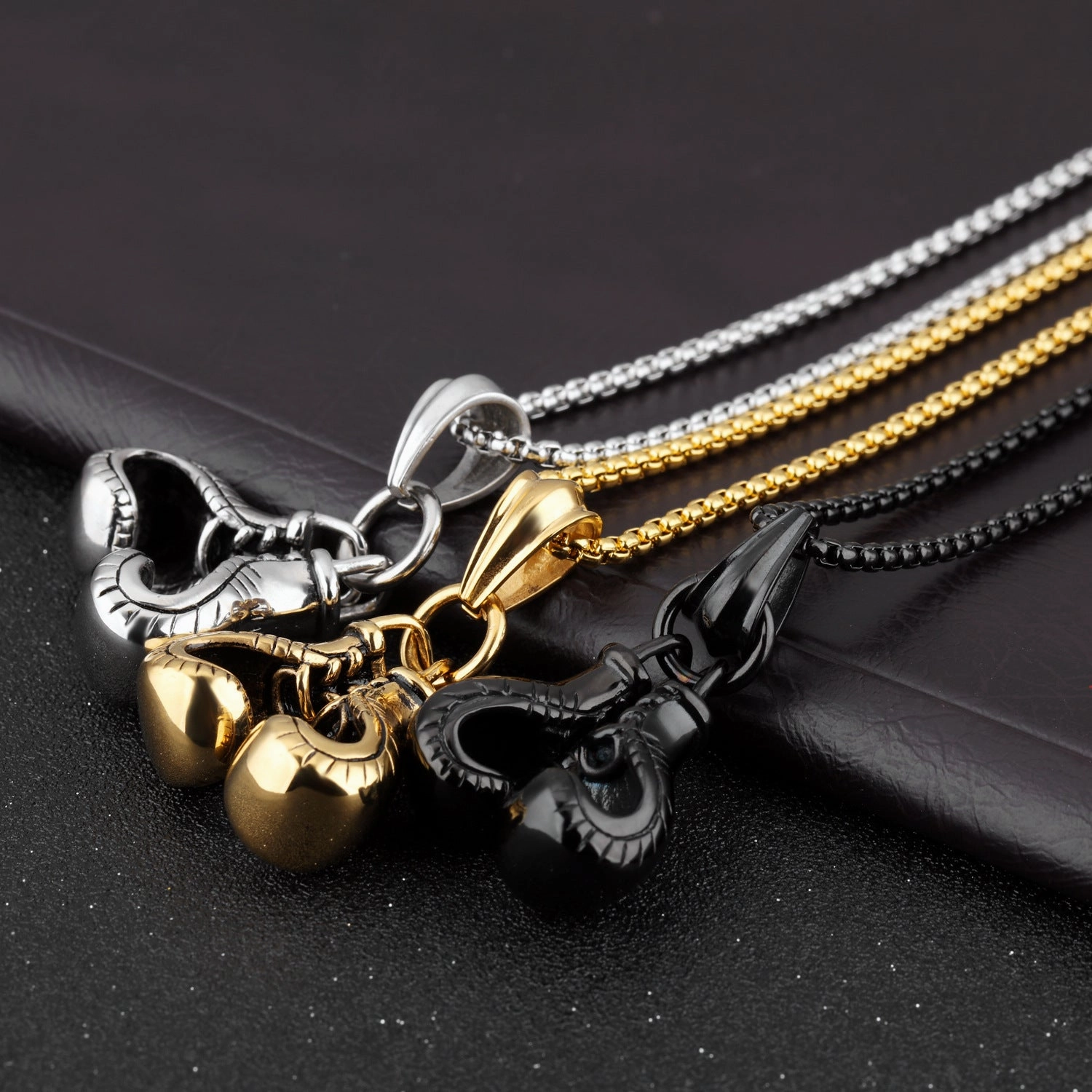 Wholesale Boxing Gloves Titanium Steel Necklaces