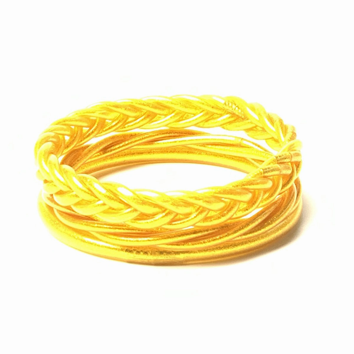 Wholesale Braided Bracelet PVC Silicone Tube Leopard Leather Bracelet Set