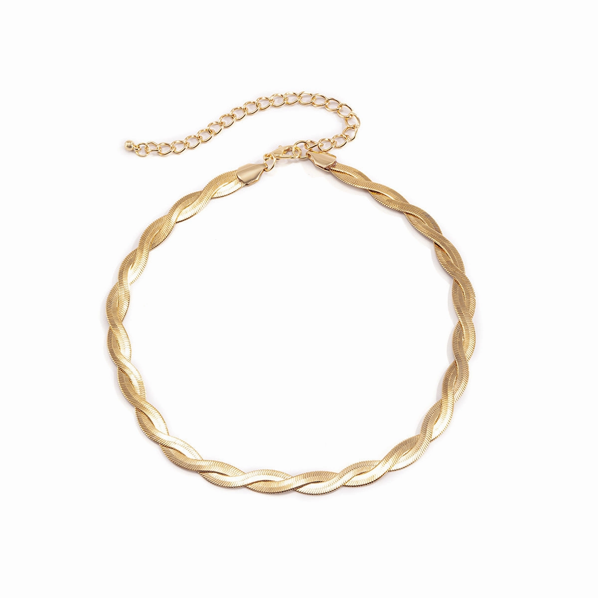 Wholesale Braided Soft Flat Snake Bone Chain Copper Necklaces