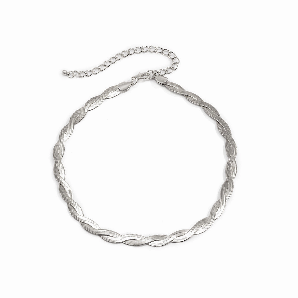 Wholesale Braided Soft Flat Snake Bone Chain Copper Necklaces