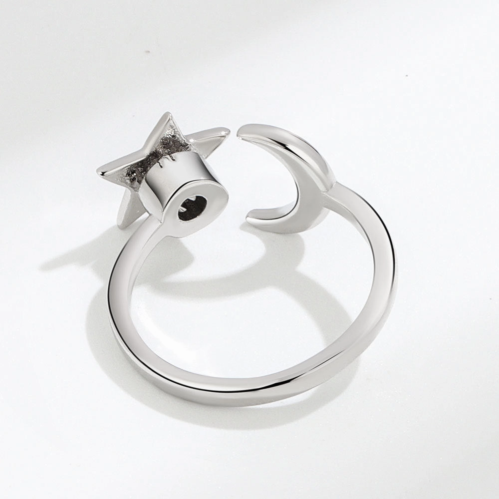 Wholesale Brass Rotating Star Moon Ring