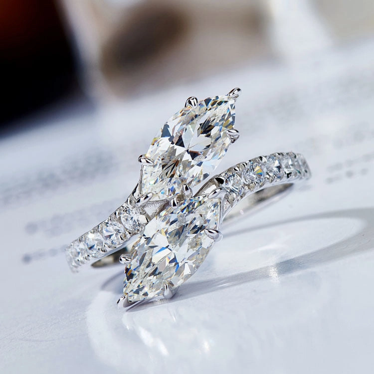 Wholesale Brass Row Diamond Snake Rings