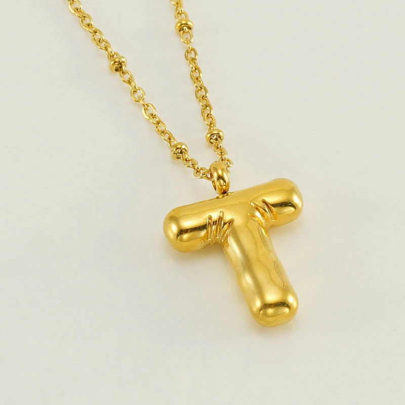 Wholesale Bubble Letter 18K Stainless Steel Necklace