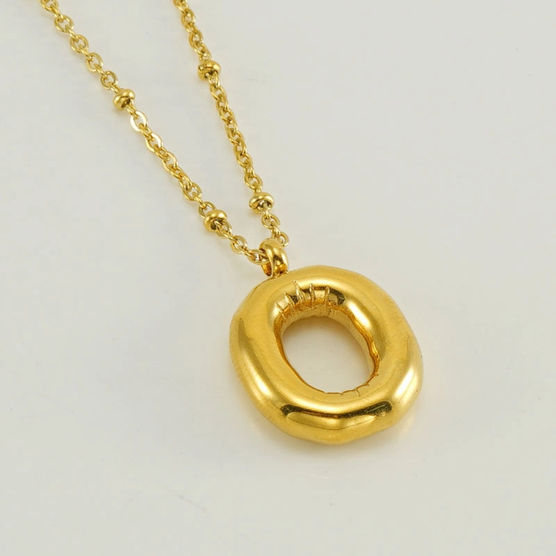 Wholesale Bubble Letter 18K Stainless Steel Necklace