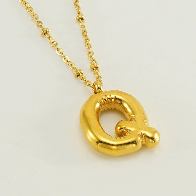 Wholesale Bubble Letter 18K Stainless Steel Necklace
