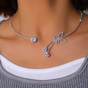 Wholesale Butterfly Clavicle Alloy Necklaces