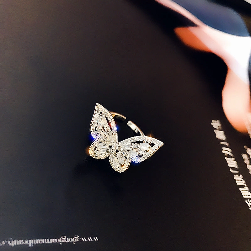 Wholesale Butterfly Full Diamond Rings Alloy