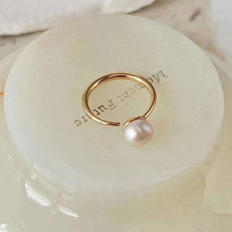 Wholesale Butterfly Pearl Vintage Alloy Rings