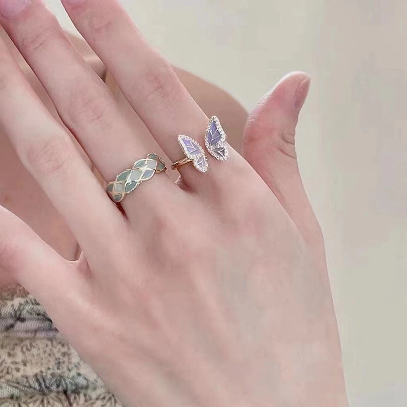 Wholesale Butterfly Pearl Vintage Alloy Rings