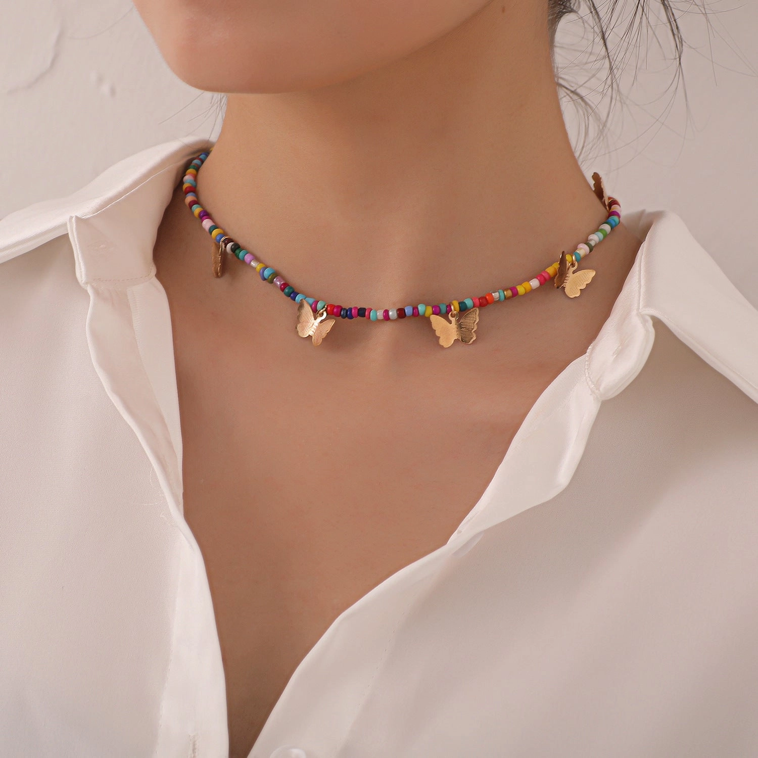 Wholesale Butterfly Pendant Alloy Necklace