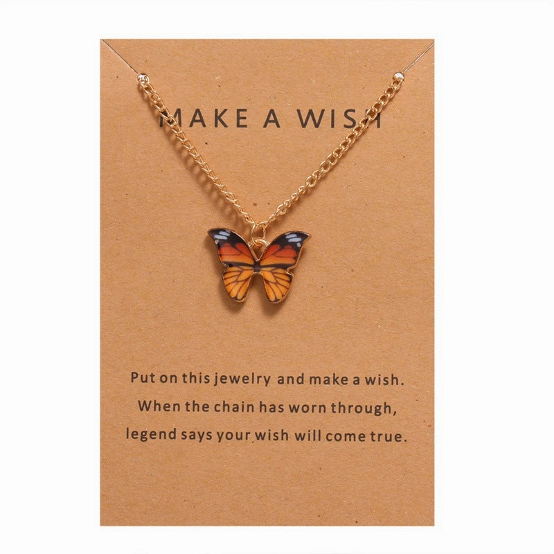 Wholesale Butterfly Pendant Set Alloy Necklaces