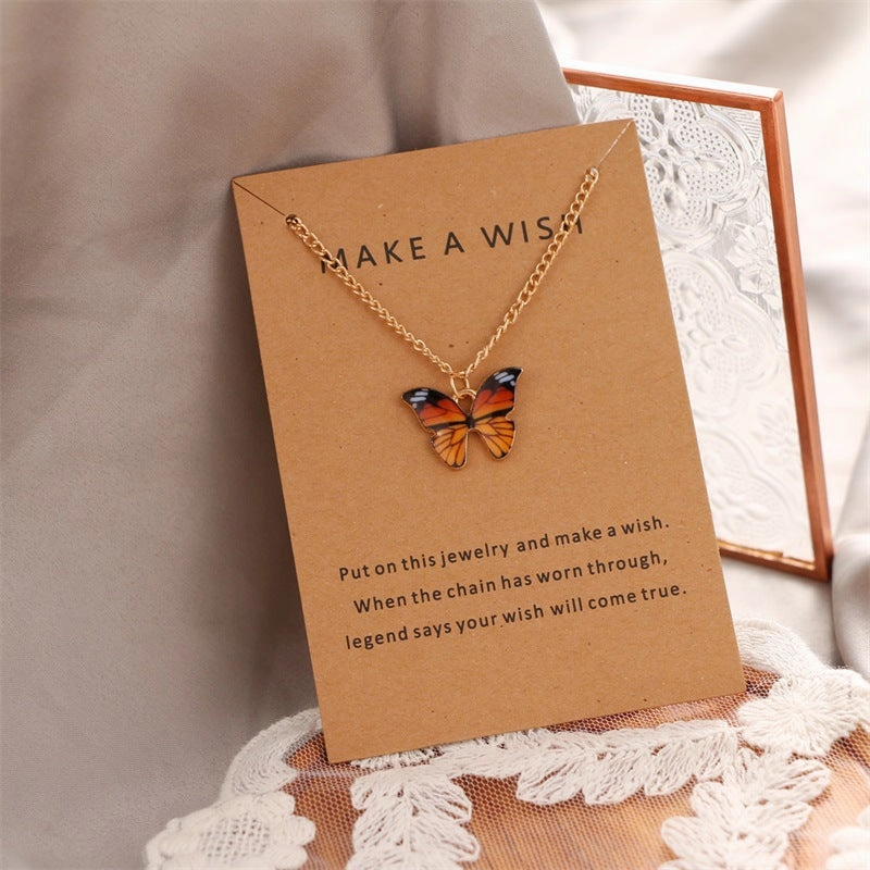 Wholesale Butterfly Pendant Set Alloy Necklaces