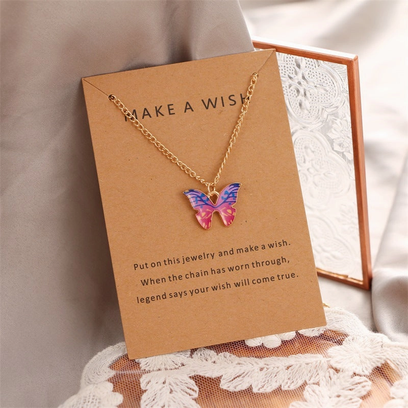 Wholesale Butterfly Pendant Set Alloy Necklaces