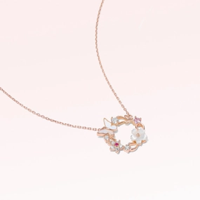 Wholesale Butterfly Shell Silver Necklaces