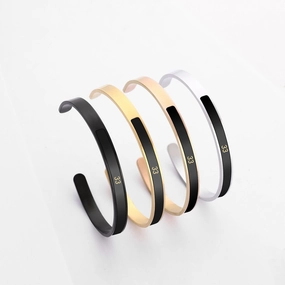 Wholesale C-shaped Titanium Steel Temperature Sensing Bracelet