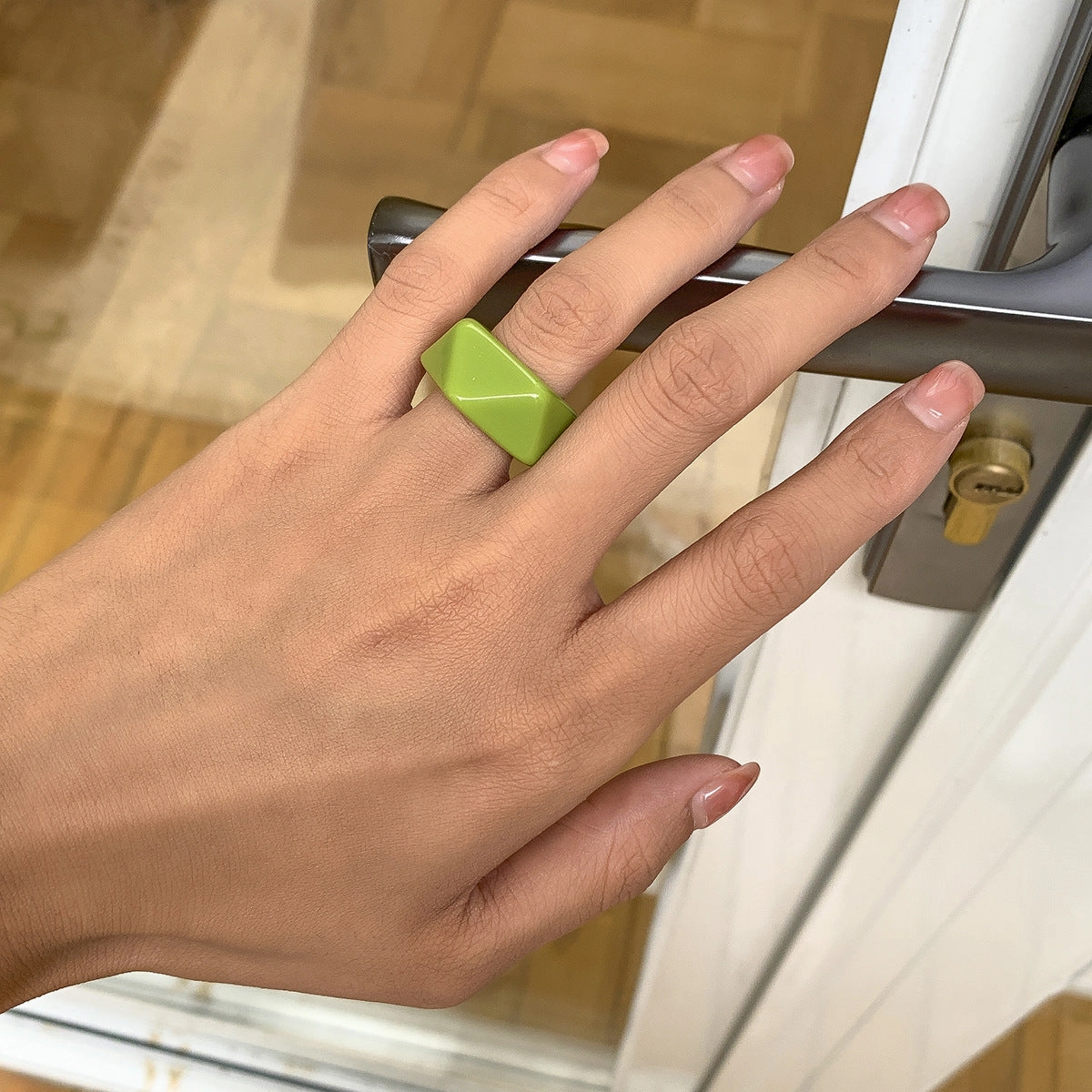 Wholesale Candy Color Acrylic Plain Hoop Ring
