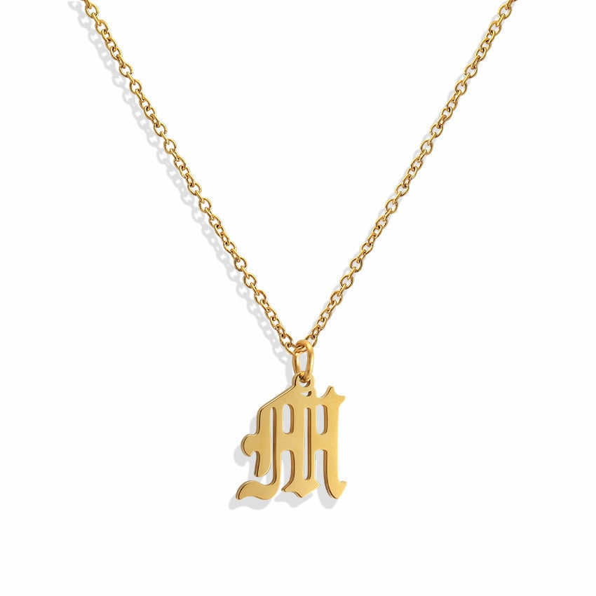 Wholesale Capital Letter Pendant Clavicle Chain Necklace
