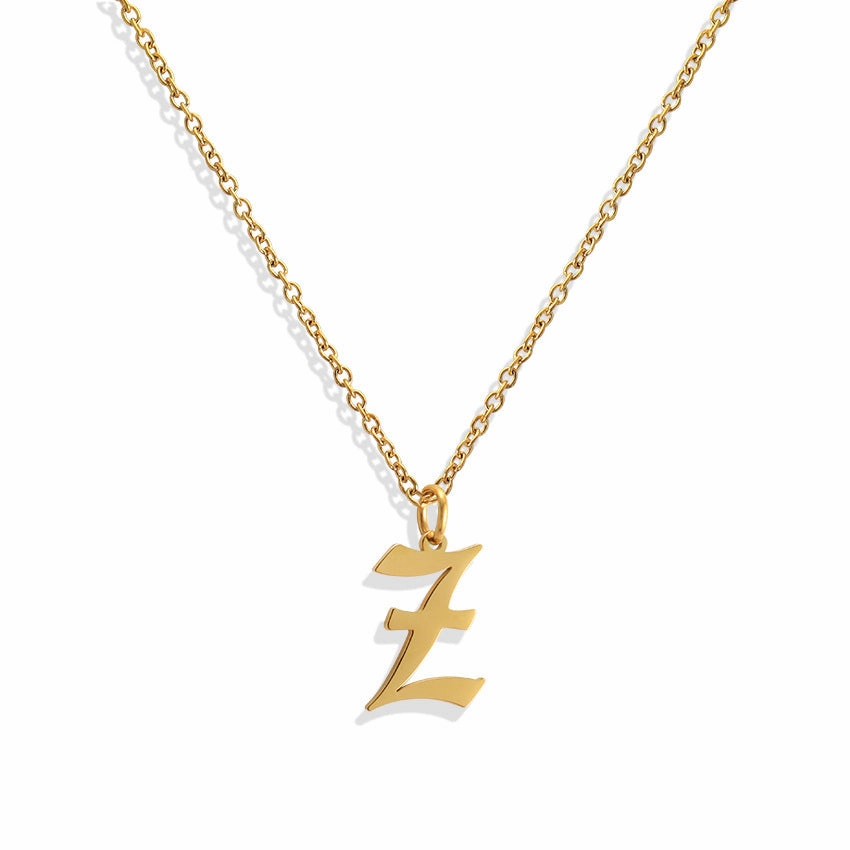 Wholesale Capital Letter Pendant Clavicle Chain Necklace