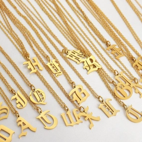 Wholesale Capital Letter Pendant Clavicle Chain Necklace